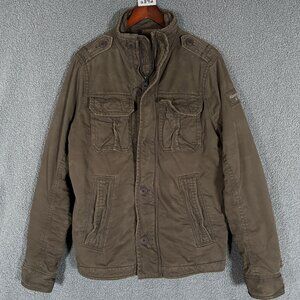 Abercrombie & Fitch Sawtooth Flannel Lined Military Field Jacket - Men's Size M